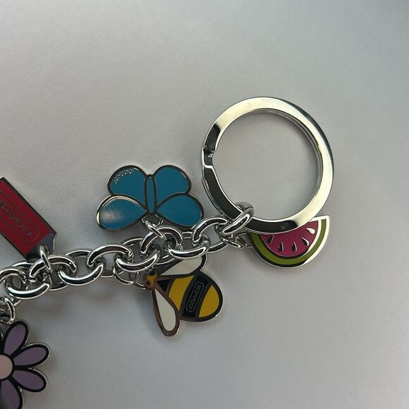 NWOT COACH Vintage Rare Multi Spring Keychain Fob Purse Charm - Picture 4 of 6